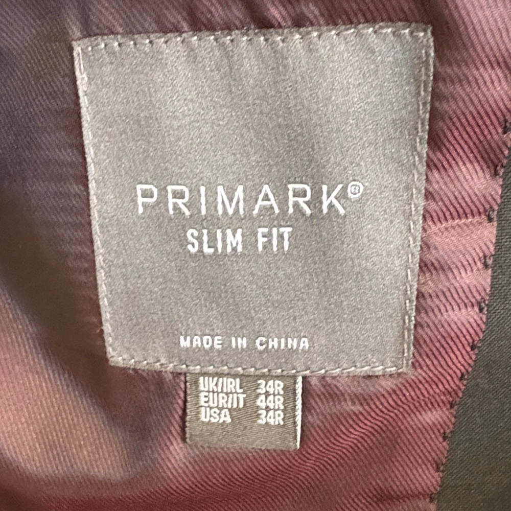 EUC PRIMARK Men's Black 2pc Slim Fit Suit - Picture 2 of 12